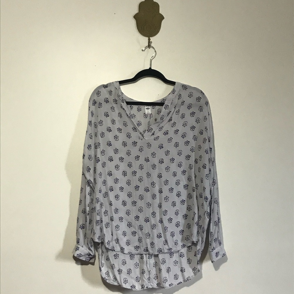 Hi-Low Blue/Gray Blouse